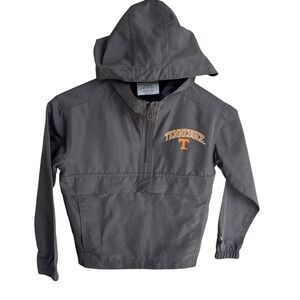 Vtg Boys Tennessee Volunteers Champion 1/4 Zip Hooded Windbreaker Jacket XS 4/5